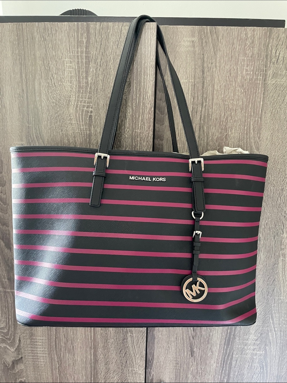 Michael Kors tote with padded laptop zipper